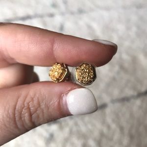 Custom Kendra Scott gold druzy earrings